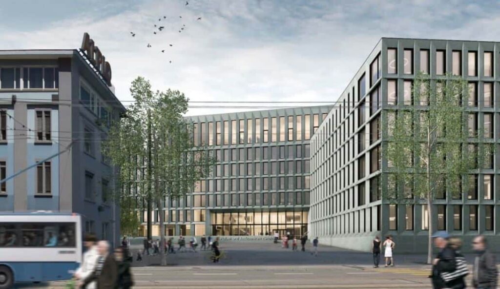 PJZ (Polizei- und Justizzentrum in Zürich). Der Quartierverein Aussersihl-Hard konnte zwei PJZ-Führungen auf der Baustellle organisieren.