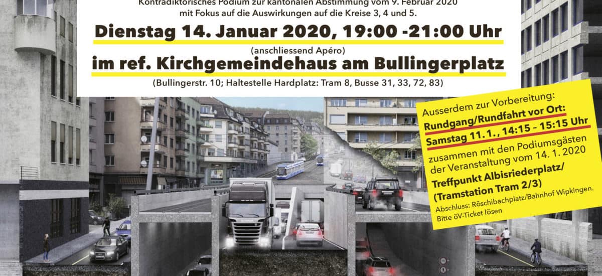 Tunnel und Tram am Rosengarten