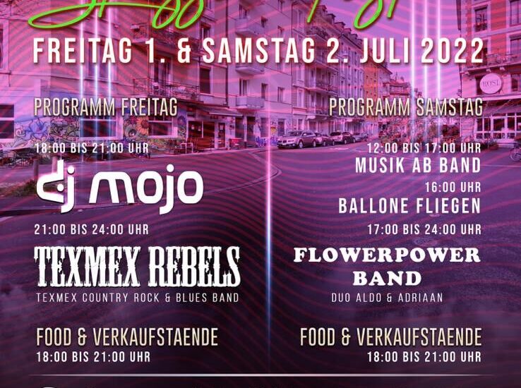 HILDI-ECK Strassenfest am 1. + 2. Juli 2022 – Quartier Hard (8004 Zürich)