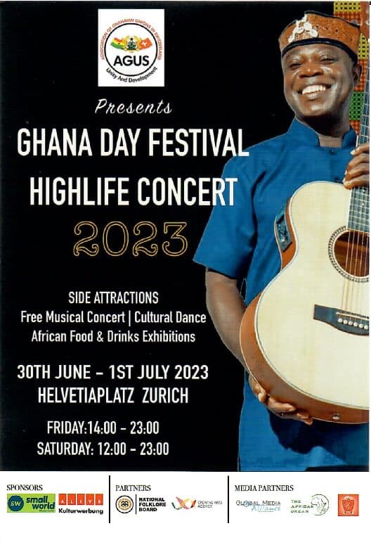 Ghana Day Festival 30.6.+ 1.7.2023 – Helvetiaplatz Zürich